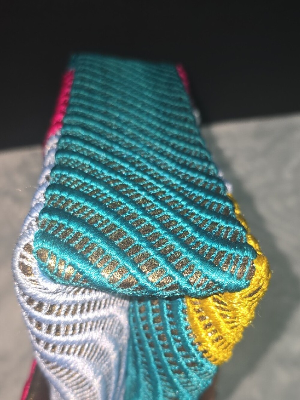 Kurt Geiger Multicolor Beaded Wave Crossbody - Pink Teal Yellow White - Picture 10 of 10